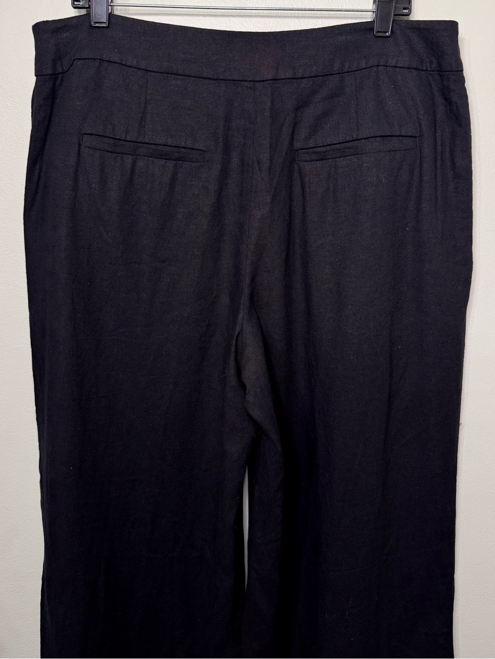 The LOFT Clean Wide Leg Pants in Linen Blend Black Size 14 - Picture 6 of 12